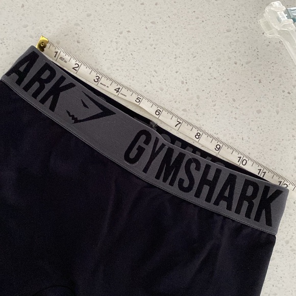 GYMSHARK GYM SHARK black gum crop capi pants grey gray band - Picture 3 of 4